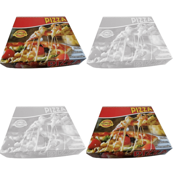 11" Claycoated Pizza Box DELI RED