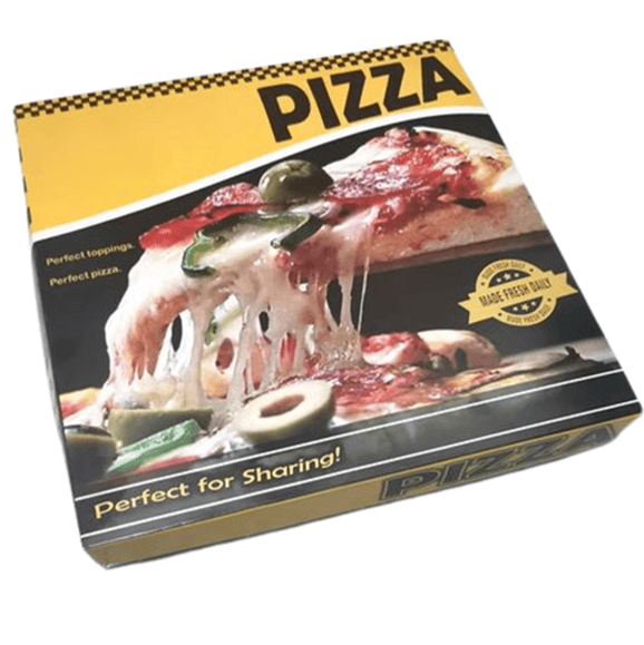 11" Claycoated Pizza Box F&H YELLOW