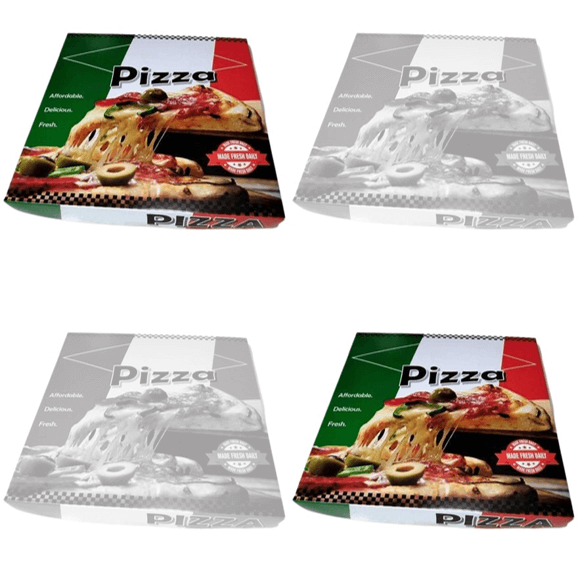 12" Claycoated Pizza Box ITALIAN STYLE