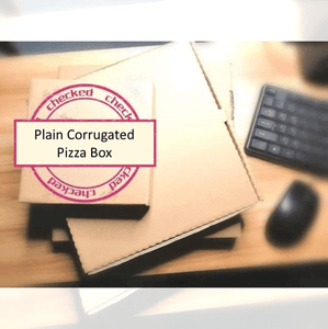 12" PLAIN Corrugated Pizza Box NO PRINT